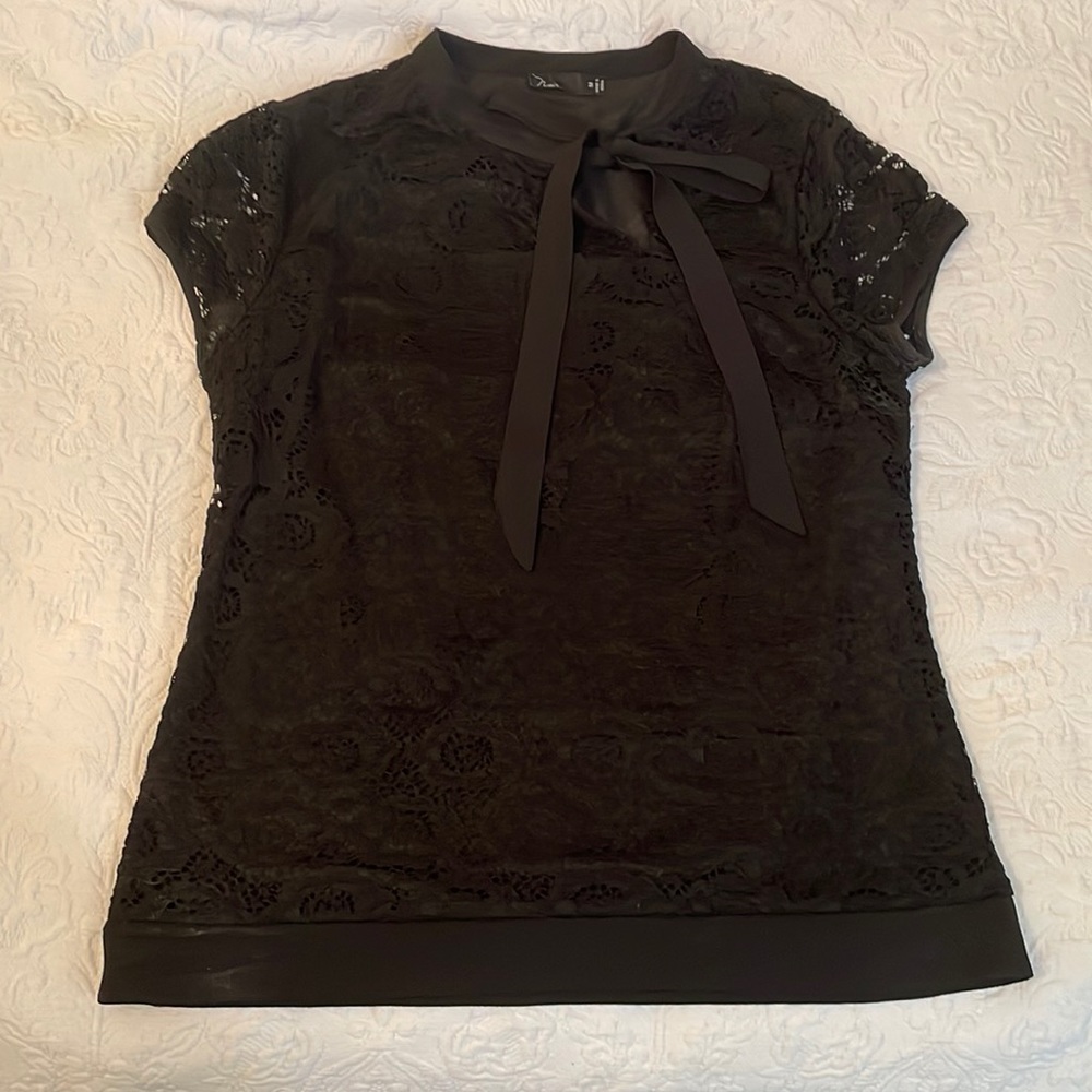 Black Lacey Sexy Smart Blouse